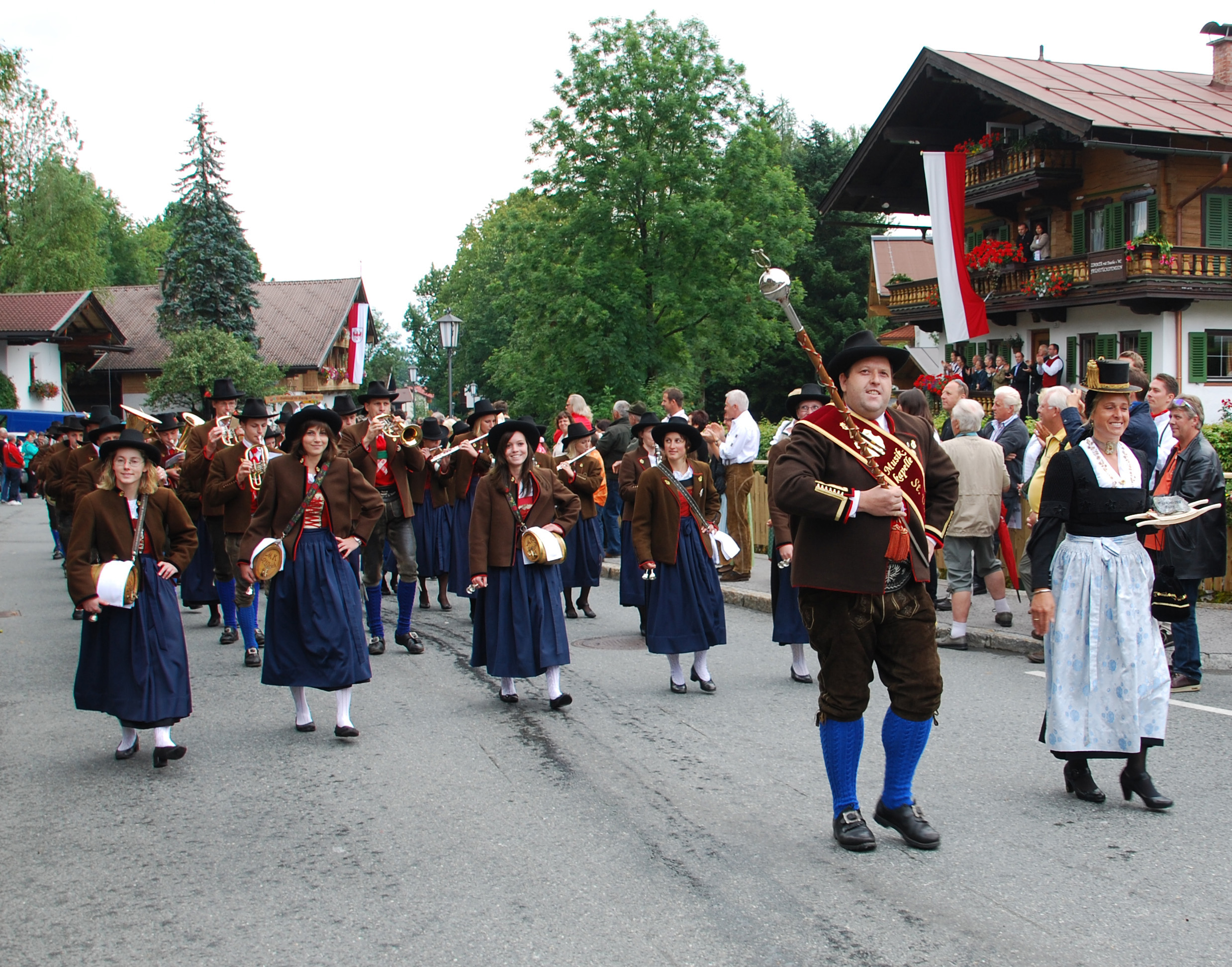 Die Musikkapelle St. Ulrich a. P. beim Musikfest 2010 in Going